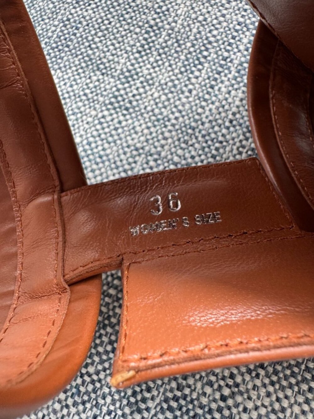 Tod's Double T Heeled Sandal | Brown Leather & Ivory White Canvas | Size 36 6 - Picture 6 of 10